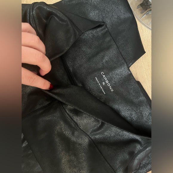 Carbon38 Pants - Carbon38 Leatherette High Rise Leather Leggings, Size XL , Limited edition